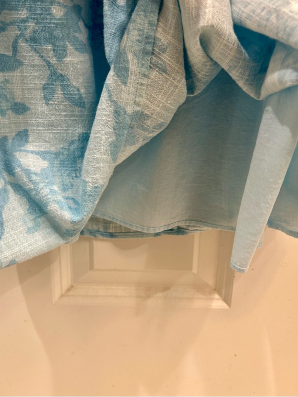 INC International Concepts Sky Blue Floral Smocked Off Shoulder Dress Jolene L - Picture 7 of 12